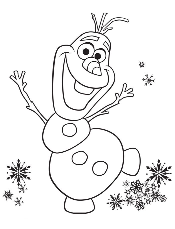 700x914 Frozen Coloring Pages Olaf Disney