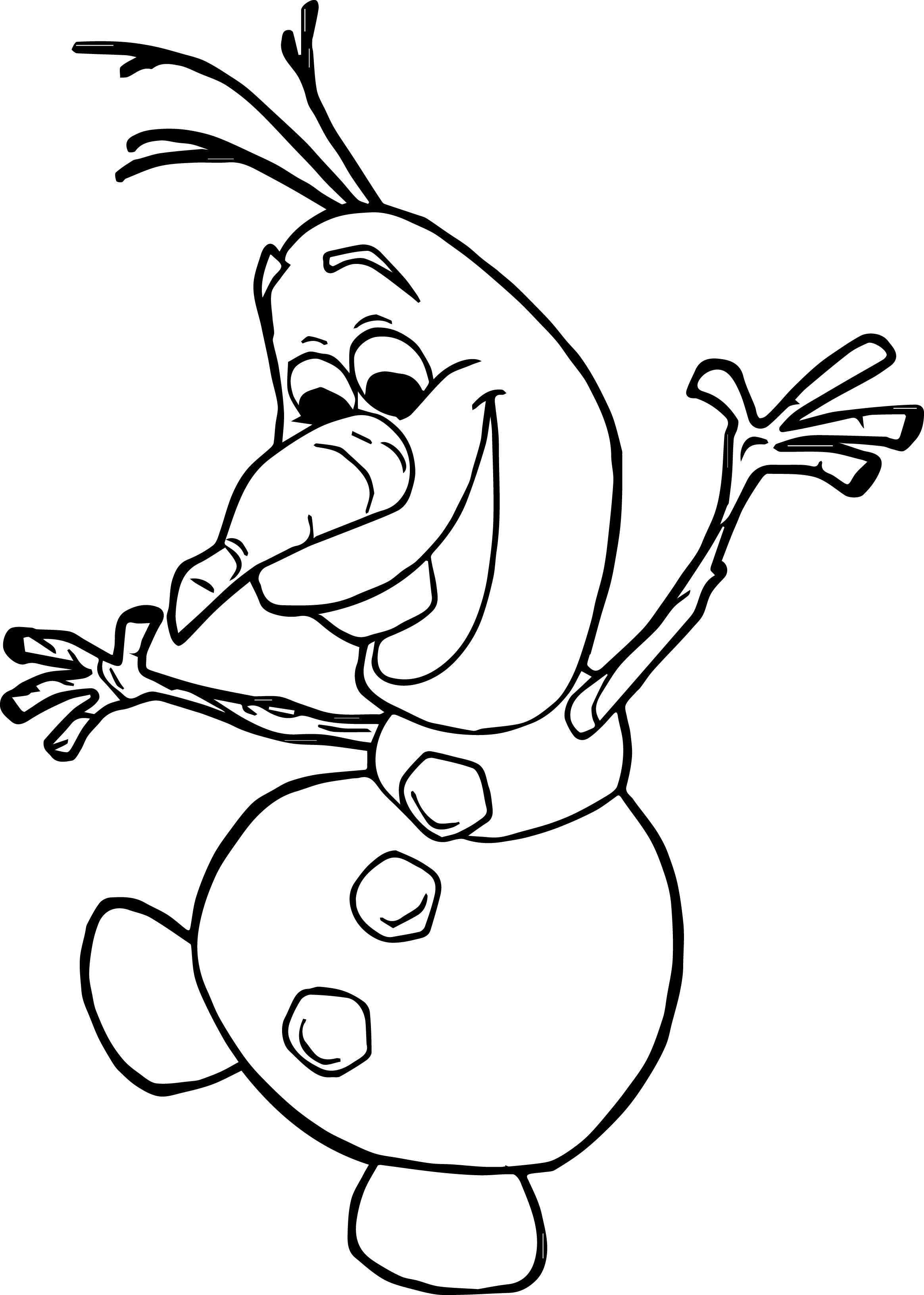 2329x3263 Simplistic Olaf Coloring Page Is Happy Free Disney Frozen Kids
