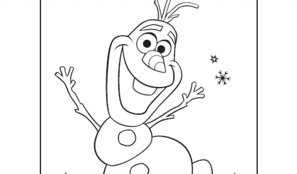1024x600 Coloring Pages Of Olaf The Snowman Fresh Disney Frozen Page