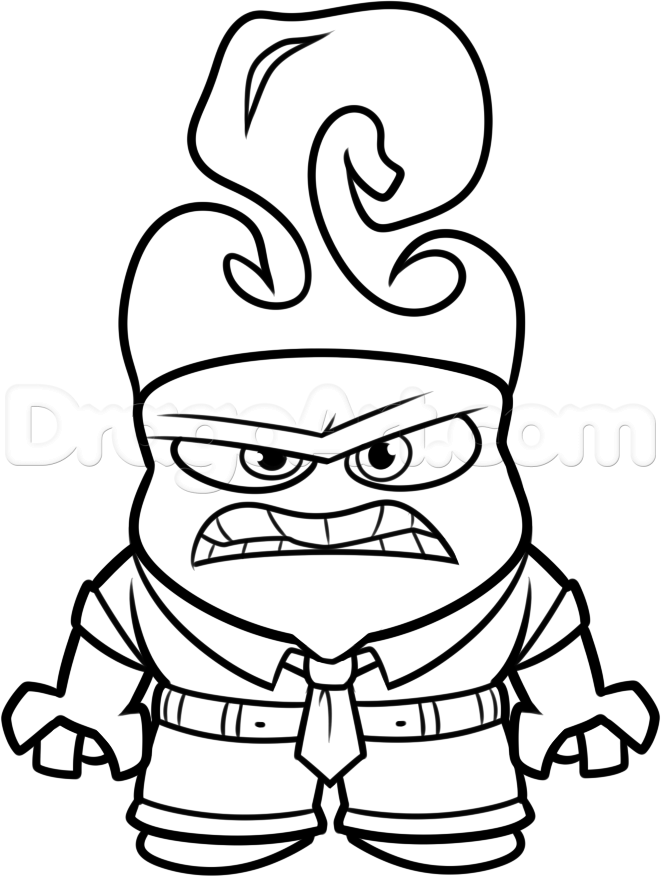 661x877 How To Draw Anger From Inside Out Step 10 How To Draw Step By
