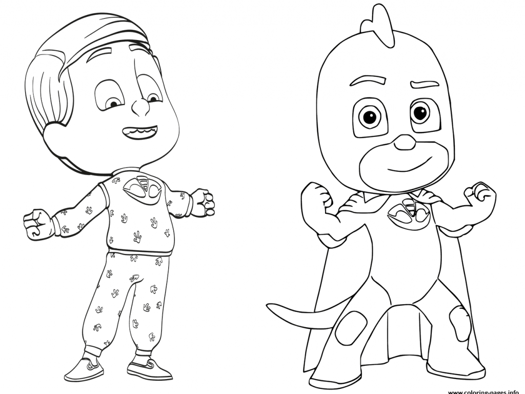 1024x768 Nice Design Pj Masks Coloring Pages Greg Is Gekko From Pj Masks