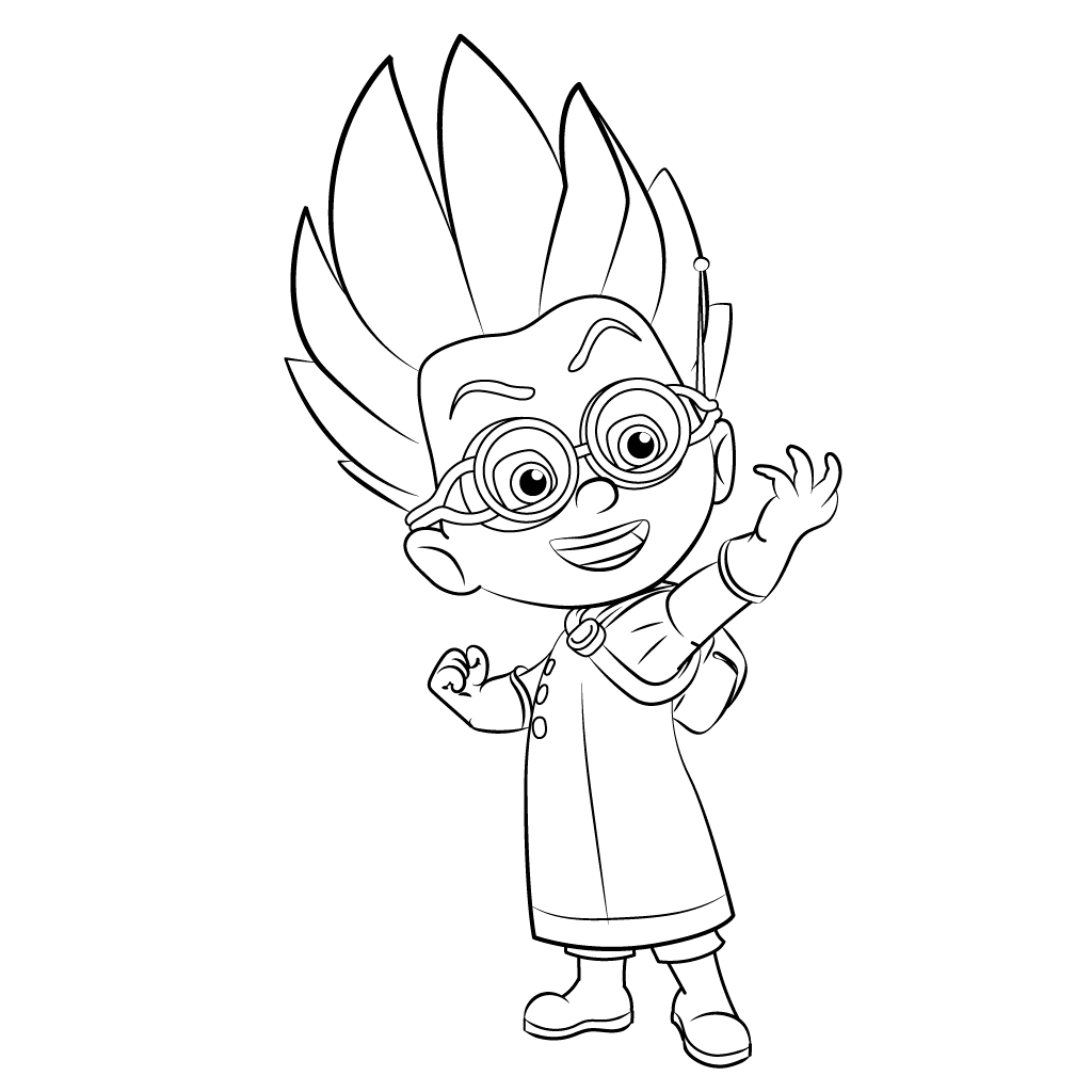 1024x1024 Top 30 Pj Masks Coloring Pages Caras