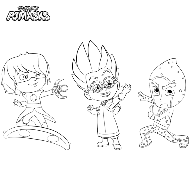 640x640 Top 30 Pj Masks Coloring Pages