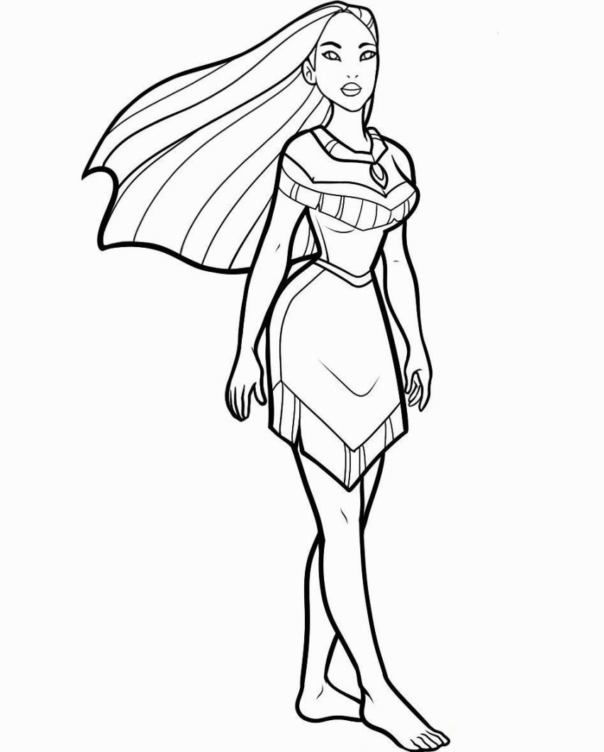 852x1062 Incredible Pocahontas Coloring Page Pict Of Disney Style