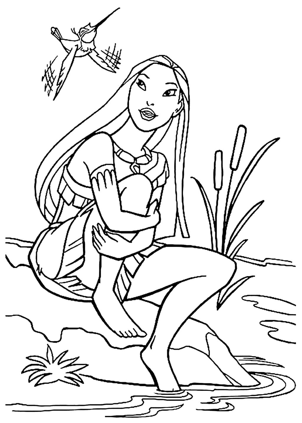 1024x1435 Magnificent Disney Princess Pocahontas Coloring Pages For Kids Pdf