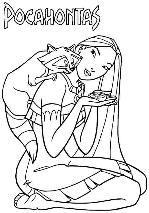 610x872 Pocahontas Coloring Pages Pocahontas Coloring Pages For Kids