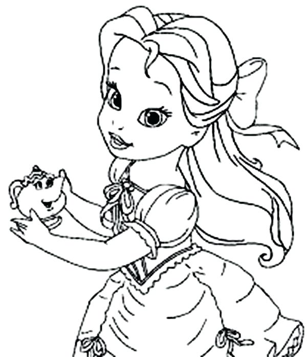 600x698 Disney Princess Belle Para Colorear 6 Exceptional Princess