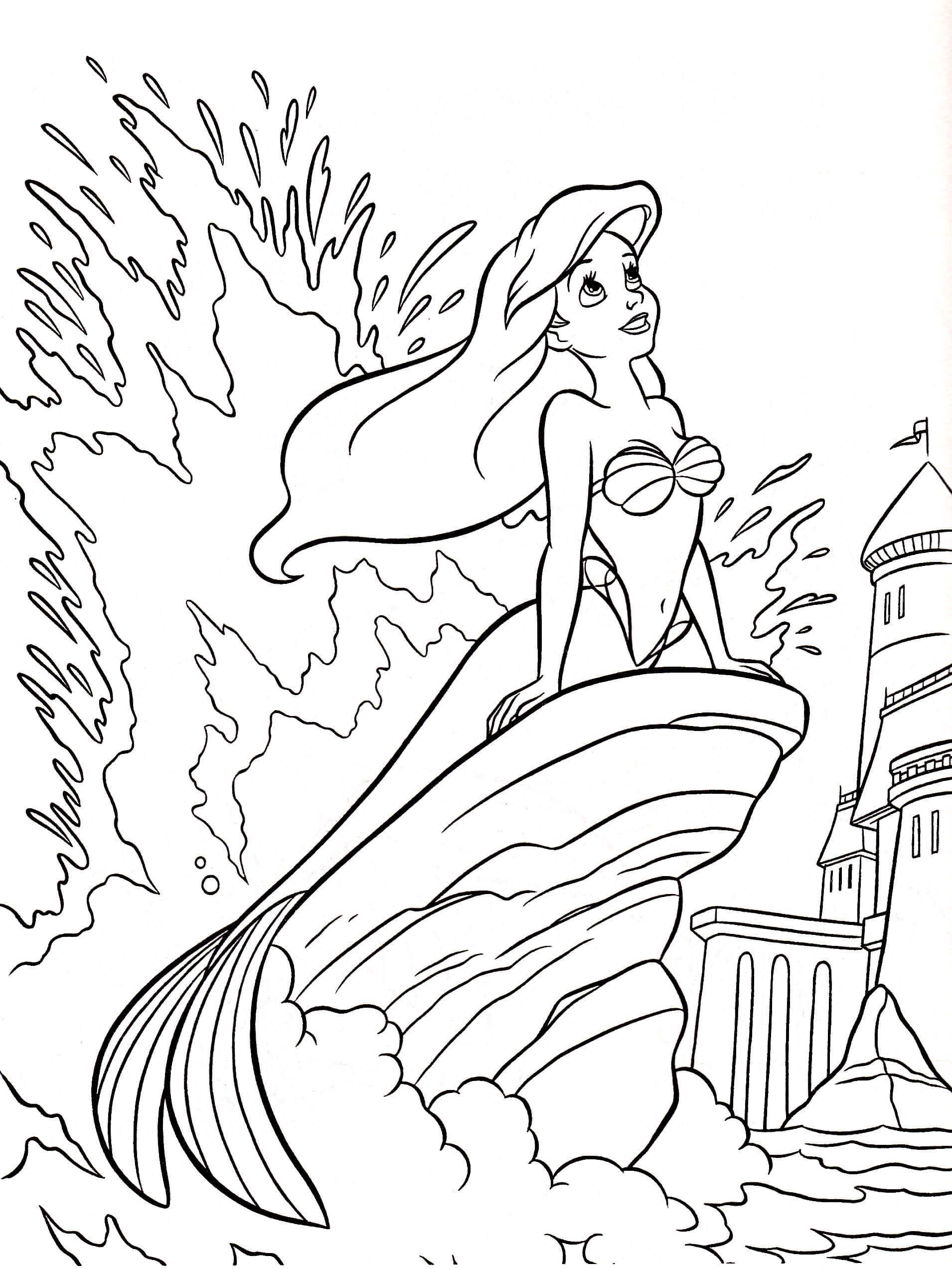 1910x2545 Disney Ariel Coloring Pages Colorables The Little Mermaid