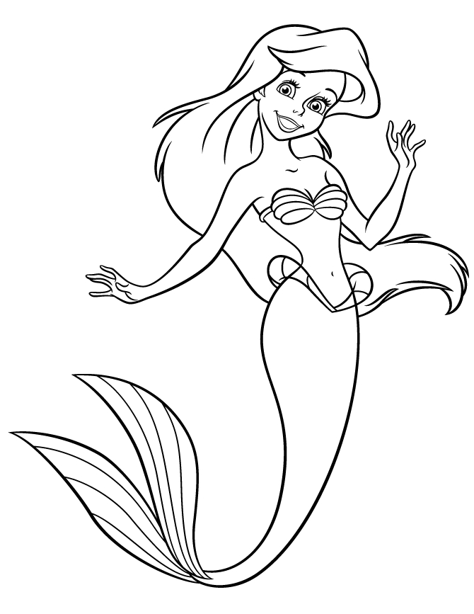 670x867 Ariel Coloring Pages Printable Coloring Page