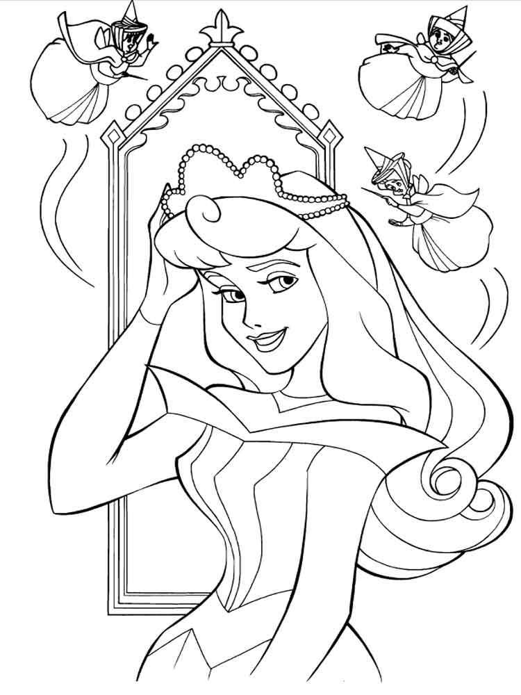 750x1000 Aurora Disney Princess Coloring Pages. Free Printable Aurora