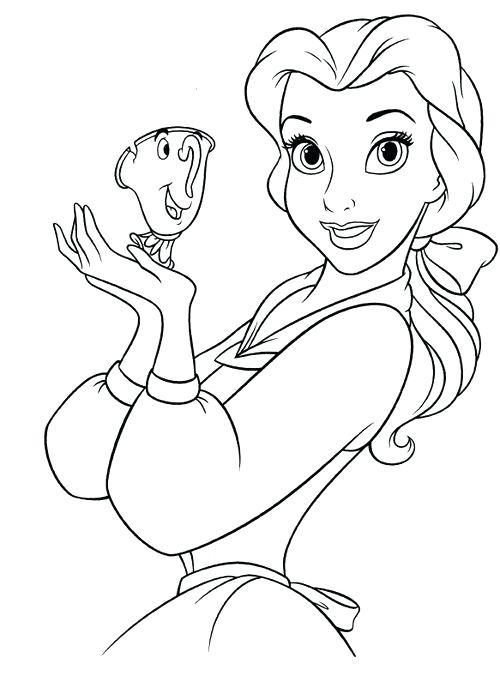 500x688 Disney Princess Belle Para Colorear Explore Coloring Pages