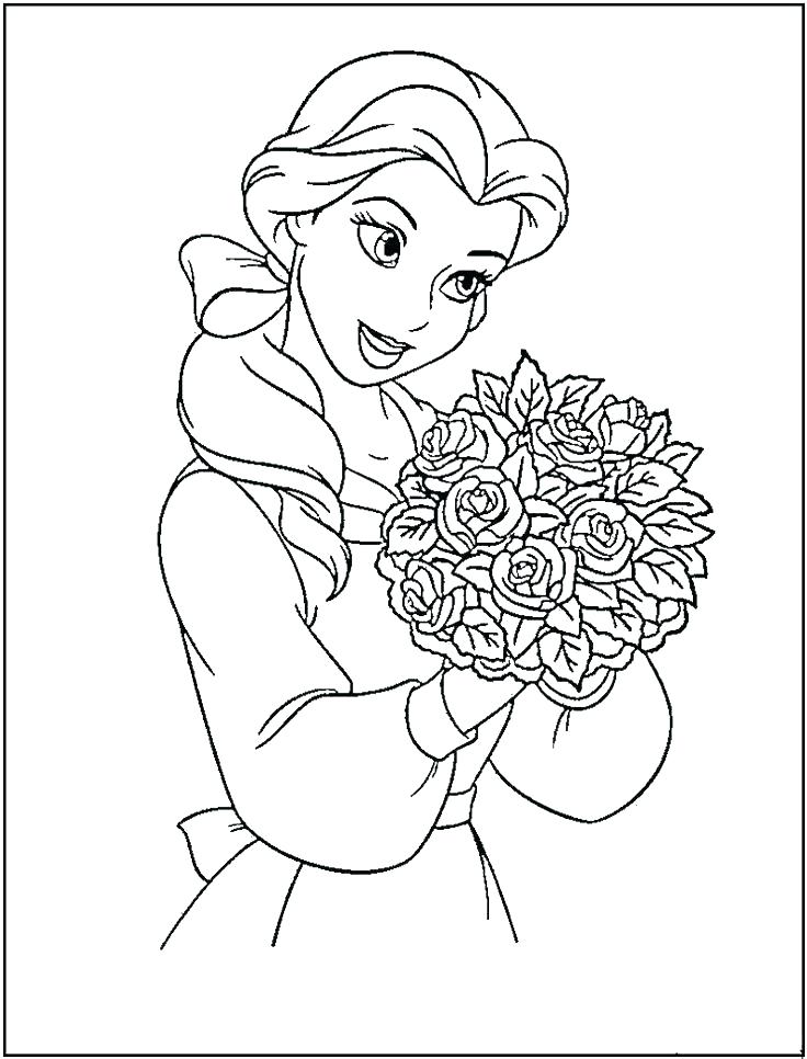 736x966 Belle Coloring Page Belle Free Coloring Pages Princess Belle