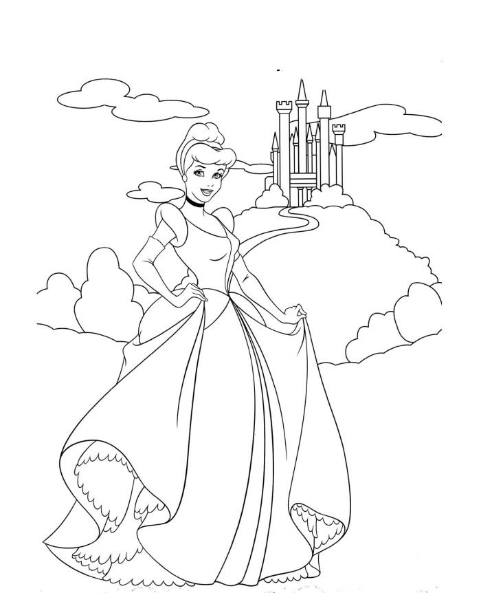 Disney Princess Castle Coloring Pages