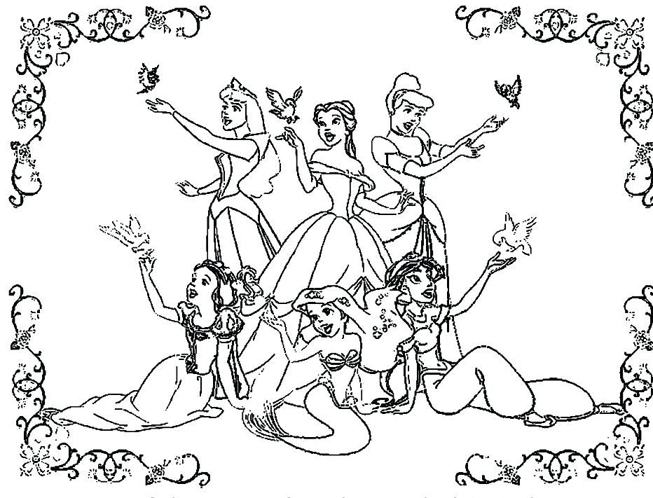 932x711 Castle And Princess Coloring Pages Colouring For All All
