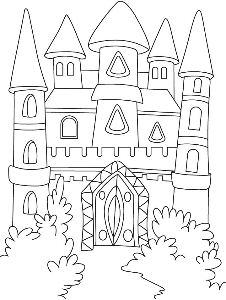 720x954 Castles Coloring Pages A Magical Castle In The Forest Coloring