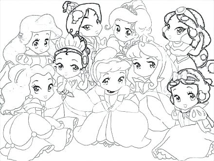 440x330 Disney Princess Belle Para Colorear Baby Princess Characters