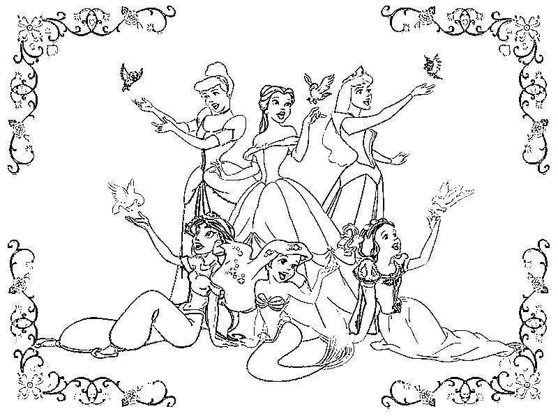 Disney Princess Coloring Pages
