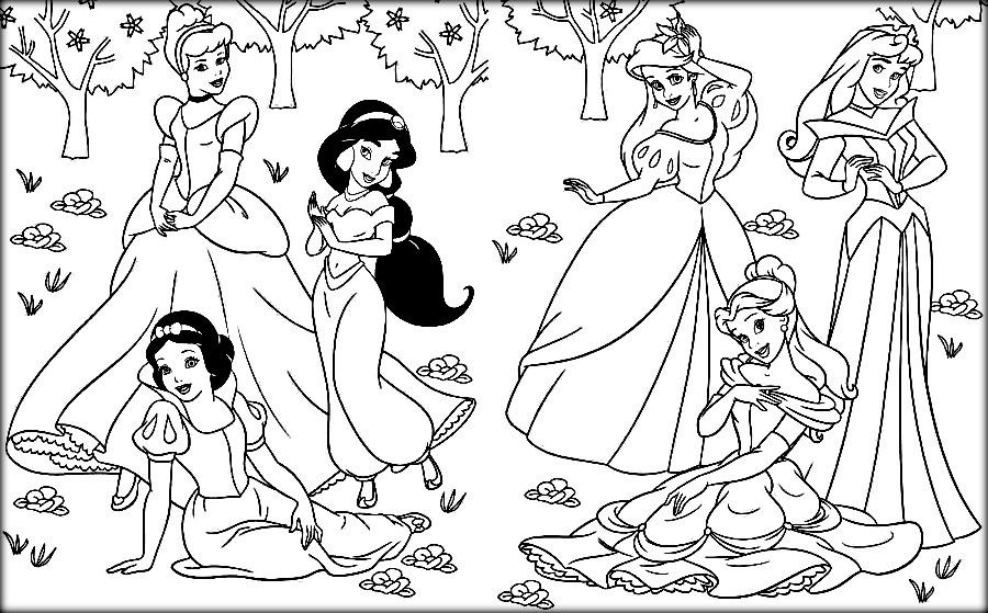 900x559 Colouring Pages Disney Princess Disney Princess Coloring Page 6822