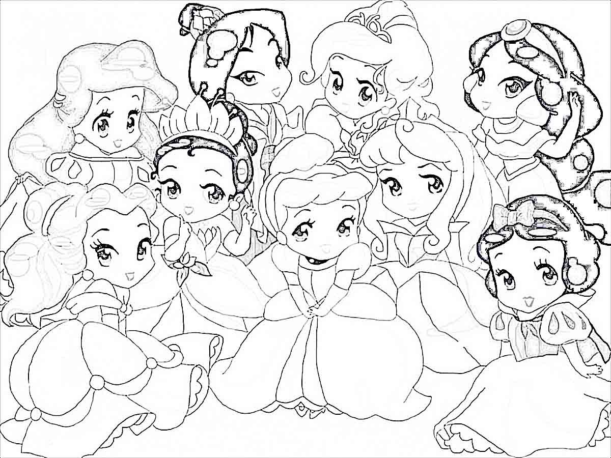 1200x900 Ba Disney Princess Characters Coloring Pages Wwwxcdj Disney