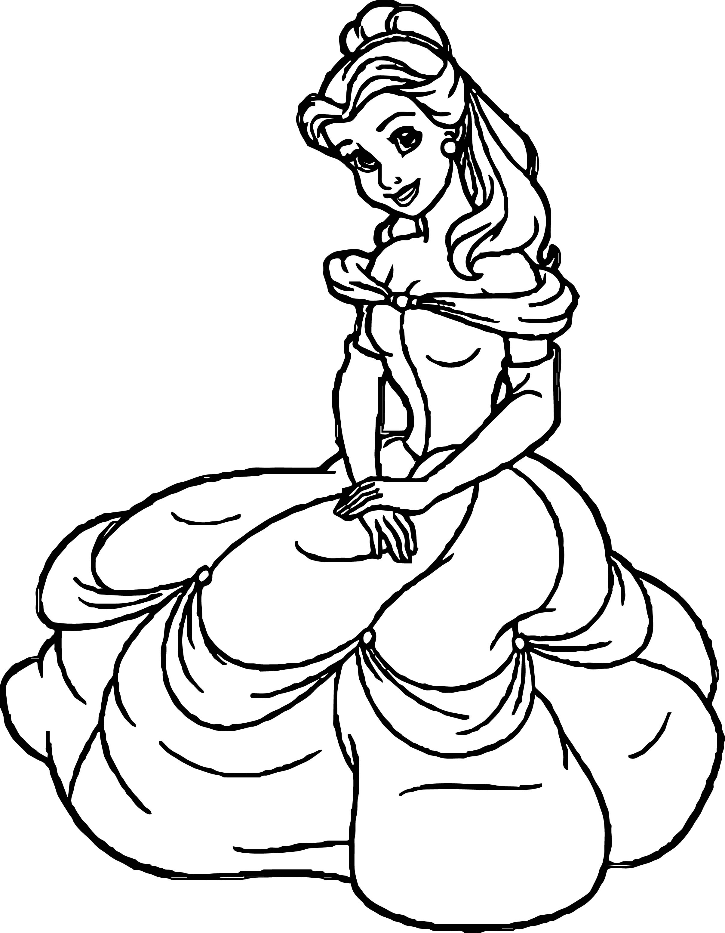 Disney Princess Coloring Pages Belle