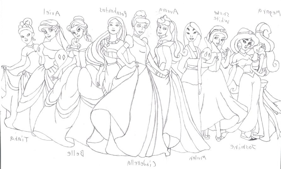 Disney Princess Coloring Pages For Kids Printable