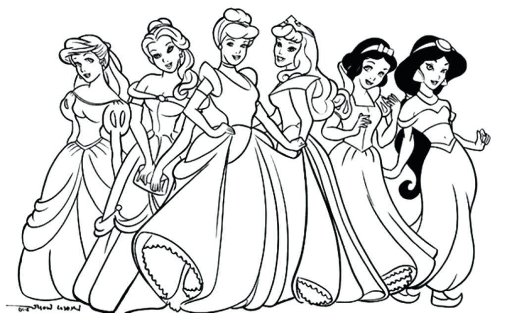 1024x633 Disney Princes Coloring Pages And Jasmine Dancing Princess