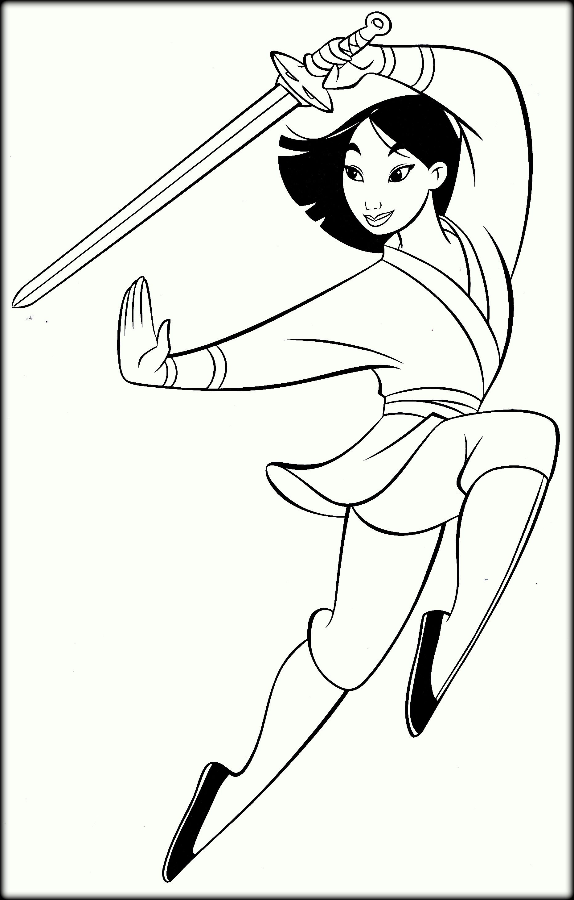 1862x2916 Mulan Coloring Pages Warrior For Kids Unique Disney Princess Mulan