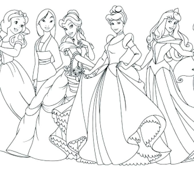 678x600 Disney Princess For Coloring Princess Coloring Pages All Princess
