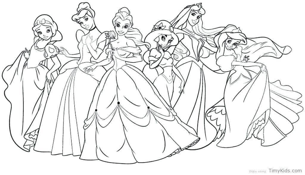 1024x588 All Princess Coloring Pages All Princess Coloring Pages Disney