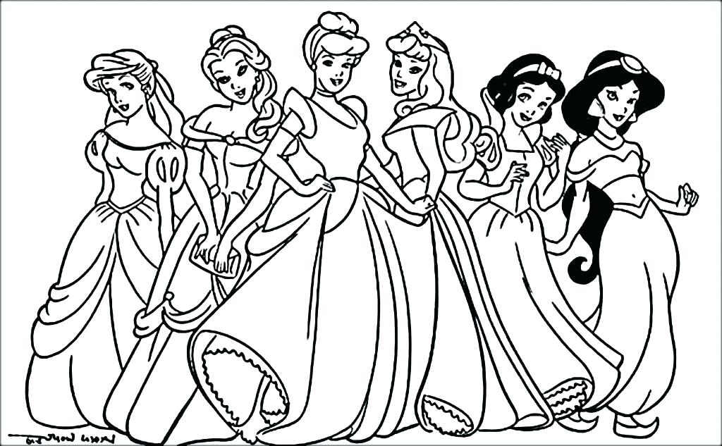 1024x633 Disney Princess Coloring Page Disney Princess Coloring Pages Pdf
