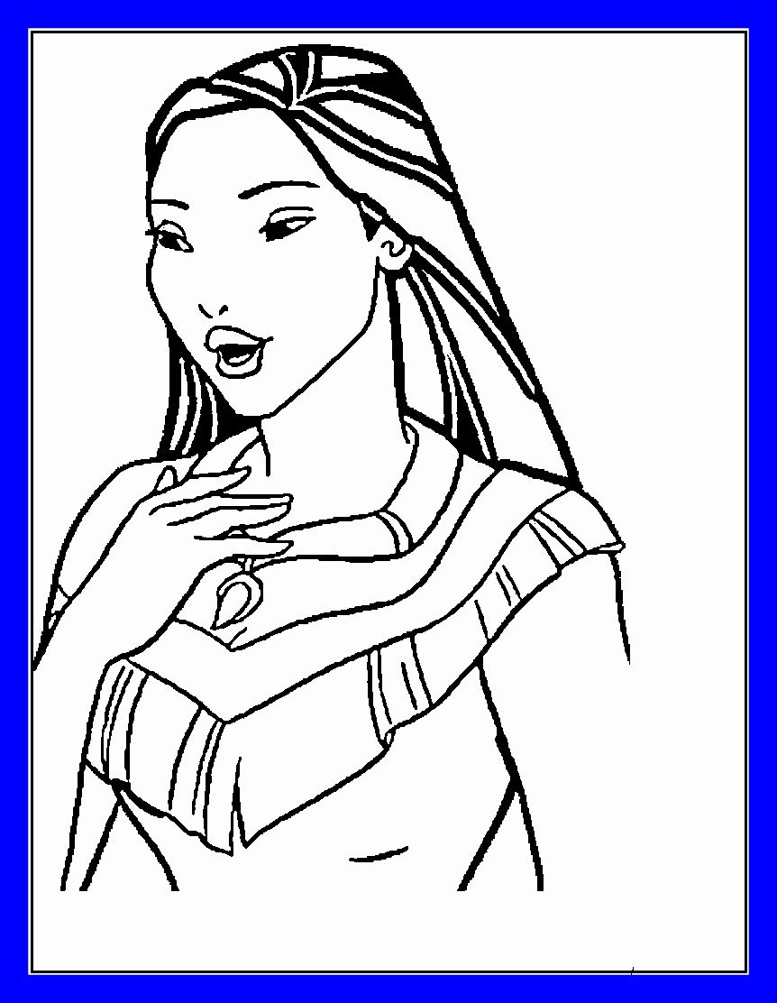 Disney Princess Coloring Pages Pocahontas