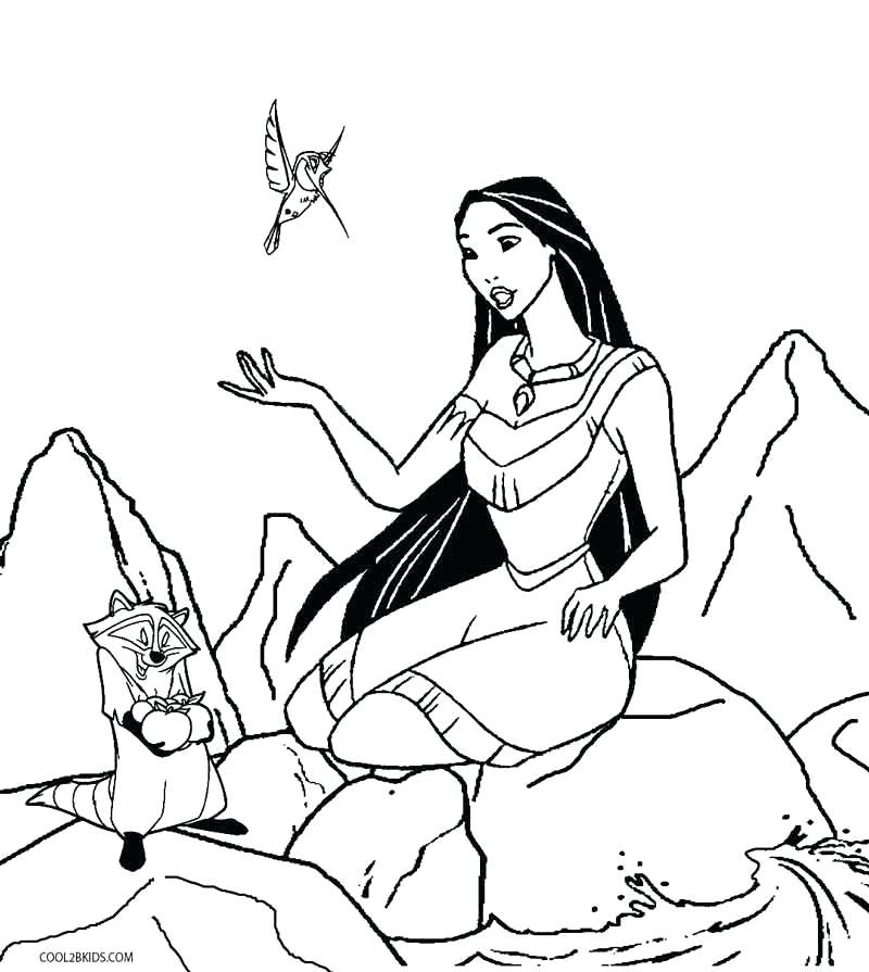 800x895 Pocahontas Coloring Pages Flee With John Smith Historical