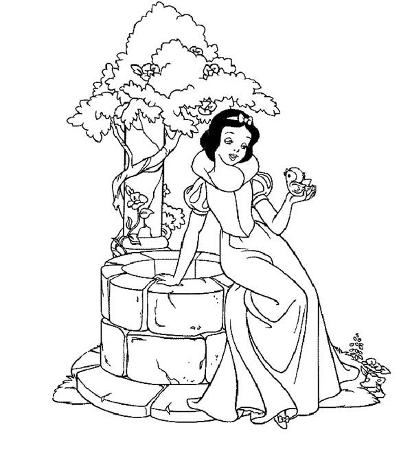 600x686 Snow White Walt Disney Princesses Coloring Pages Batch Coloring