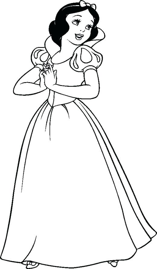 520x891 Coloring Snow White Snow White Princesses Coloring Pages Disney