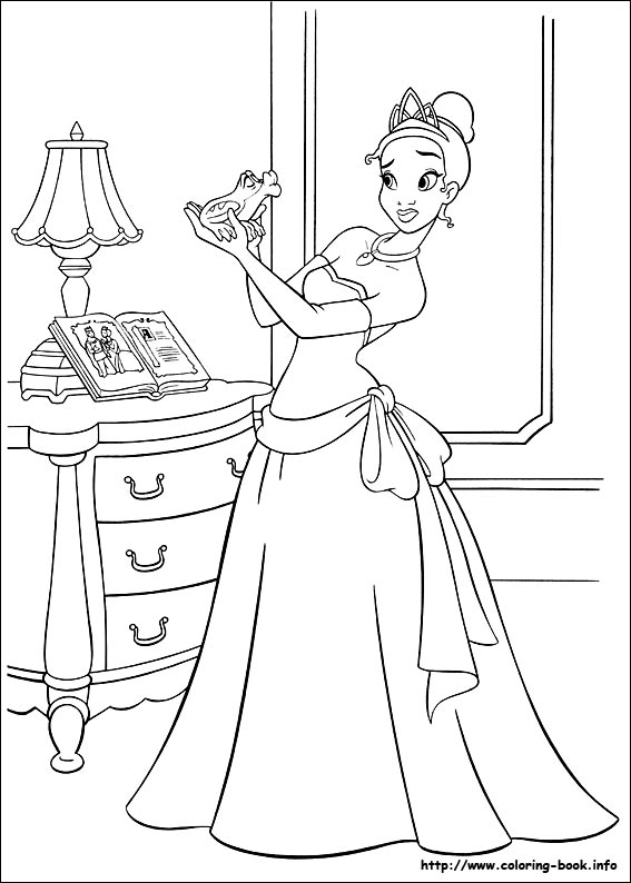 567x794 Disney Princess And The Frog Coloring Pages