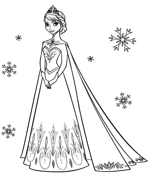 600x703 Disney Princess Coloring Pages Frozen Elsa Disney Frozen Coloring