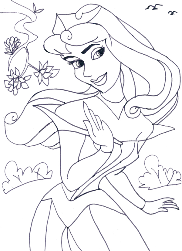 600x827 Free Printable Disney Princess Coloring Pages For Kids