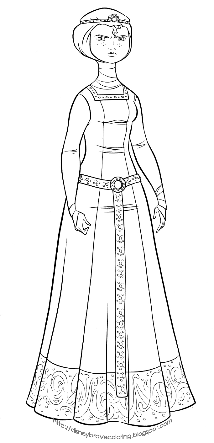 683x1412 Brave Merida Coloring Pages