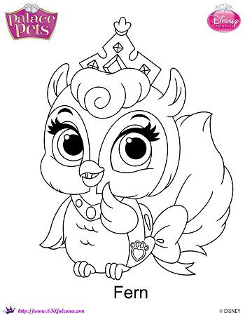 350x452 Free Princess Palace Pets Fern Coloring Page Palace Pets, Fern