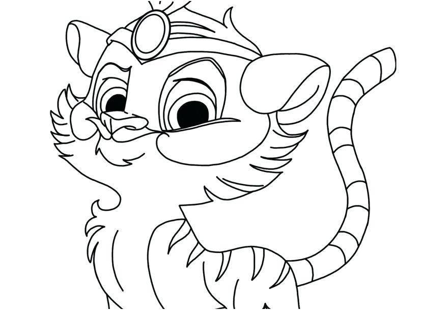 827x609 Disney Palace Pets Sultan Princess Palace Pet Coloring Page By