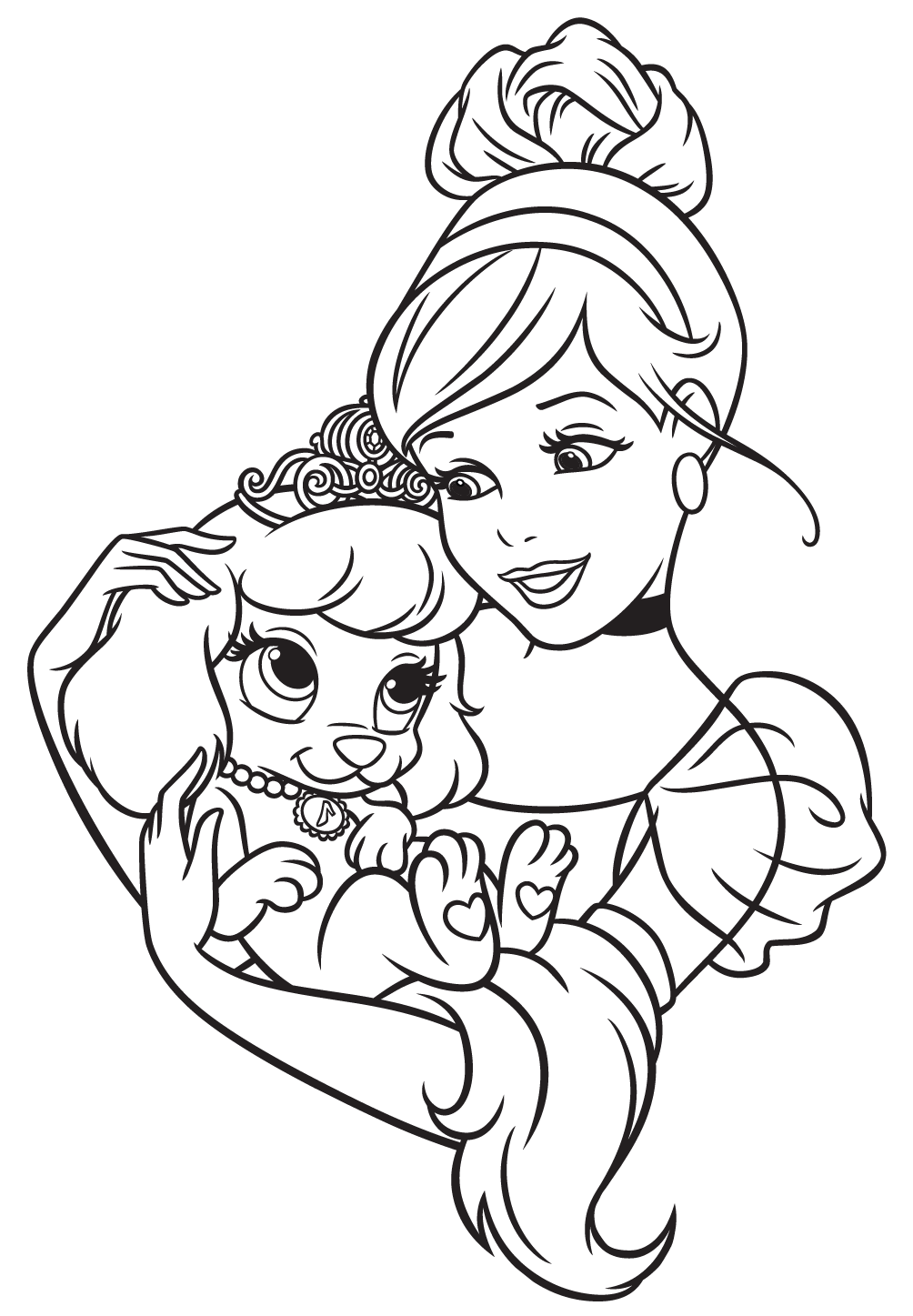 1004x1447 Disney Princess Palace Pets Coloring Pages