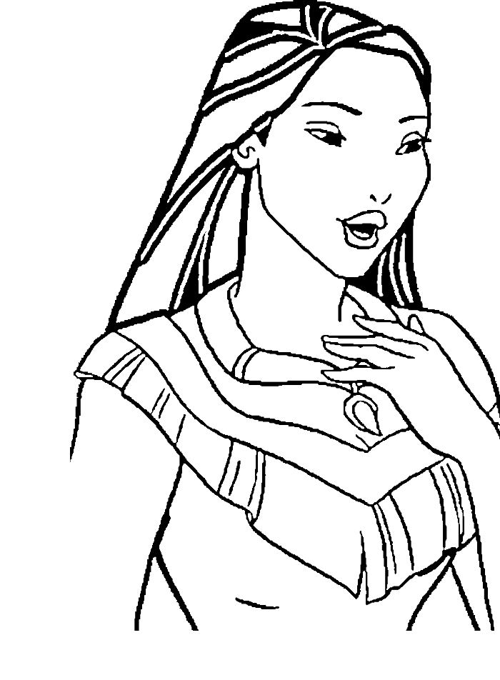 700x952 Princess Pocahontas Coloring Pages 356591