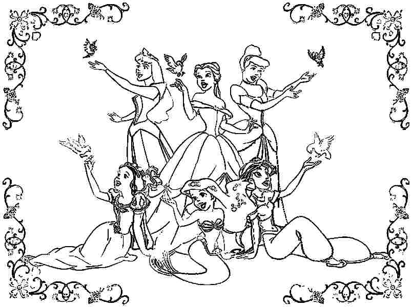 802x600 Disney Princess Thanksgiving Coloring Pages Best Disney Princess