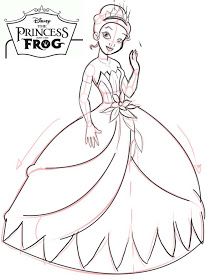 Disney Princess Tiana Coloring Pages