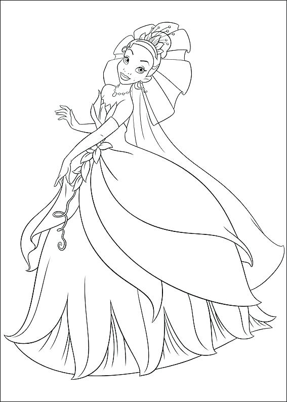 567x794 Princess Tiana Coloring Page Princess And The Frog Disney Princess