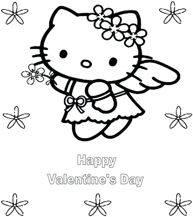 618x693 Disney Valentines Day Coloring Pages View Larger Hello Kitty