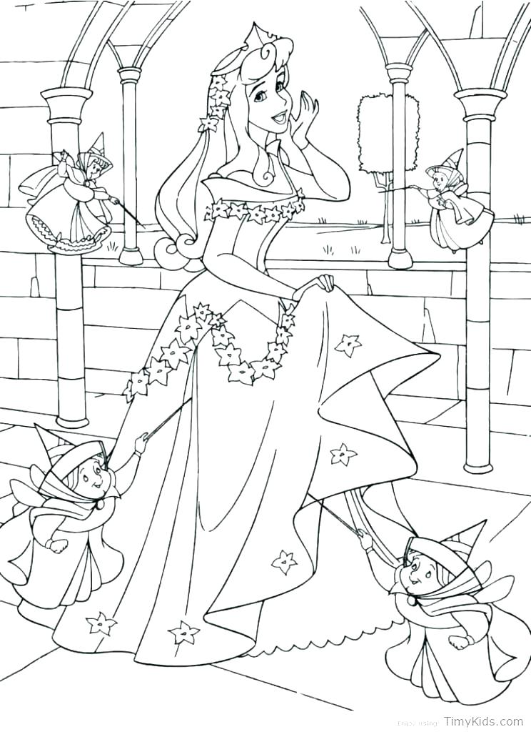 744x1024 Coloring Pages Sleeping Beauty Maleficent With Cane Princess