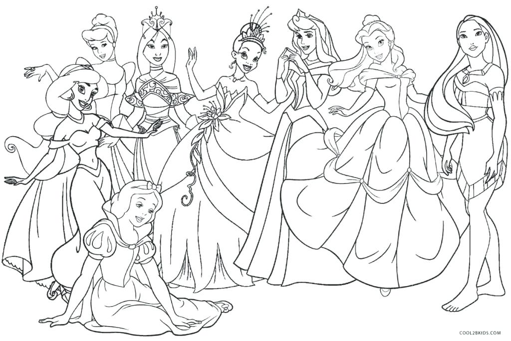 1024x684 Coloring Pages Of Disney Princesses Princess Coloring Pages