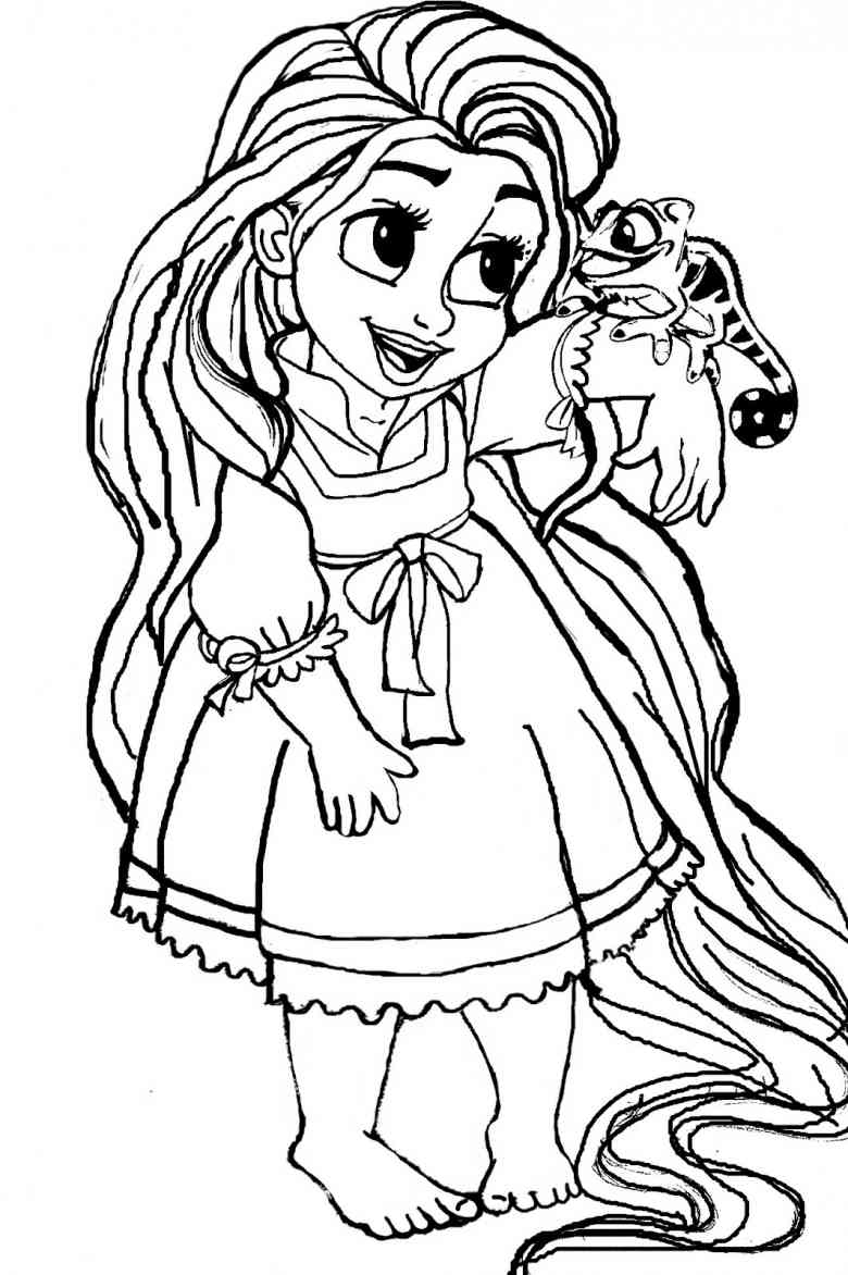 780x1172 Tangled Baby Rapunzel Coloring Page