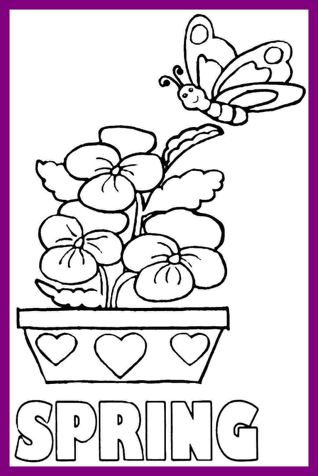 1039x1555 Unbelievable Easy Spring Coloring Pages For Kids Fototo Me Image